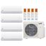 36,000 BTU, R454B, Improved Efficiency Ductless Four Zone Heat Pump Package (9+9+9+9)