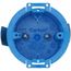 3-1/2" Dia. Round Old/New Work Wall Box w/ Base, Ears & Snap-In Bracket, 14.5 Cubic Inches