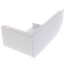 4" Right Side End Cap for Revital/Line Baseboard Heater Cover (Brite White)