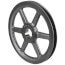 1 Groove Cast Iron Classical Gripbelt Sheave, 4L or A, 5L or B Belt, 10.25" OD