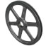 1 Groove Cast Iron Classical Gripbelt Sheave, 4L or A, 5L or B Belt, 11.75" OD
