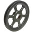 1 Groove Cast Iron BK Sheave, 4L, 5L, A or B Belt, 1" Fixed Bore, 8.25" OD