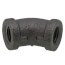 1/4" Black 45° Elbow