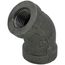 1/4" Black 45-Degree Elbow