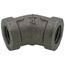 1/4" Black 45-Degree Elbow