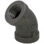 3/8" Black 45-Degree Elbow