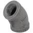 1/2" Black 45-Degree Elbow
