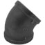 3" Black 45-Degree Elbow
