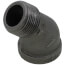 1" Black 45-Degree Street Elbow