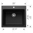 Liven SILGRANIT 25" Single Bowl Dual Mount Laundry Sink - Anthracite, 401920
