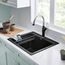 Liven SILGRANIT 25" Single Bowl Dual Mount Laundry Sink - Anthracite, 401920