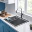 Liven SILGRANIT 25" Single Bowl Dual Mount Laundry Sink - Cinder, 401923