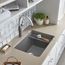 Liven SILGRANIT 25" Single Bowl Dual Mount Laundry Sink - Cinder, 401923