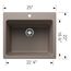 Liven SILGRANIT 25" Single Bowl Dual Mount Laundry Sink - Truffle, 401926