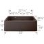 Ikon SILGRANIT 33" Double Bowl Apron-Front Farmhouse Sink with Low Divide - Café, 402323