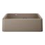 Ikon SILGRANIT 33" Double Bowl Apron-Front Farmhouse Sink with Low Divide - Truffle, 402329