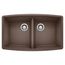 Performa 33" x 20" Equal Double Bowl Kitchen Sink (Cafe Brown)