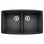 Performa 33" x 20" Equal Double Bowl Kitchen Sink (Anthracite)