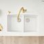 Performa SILGRANIT 33" 50/50 Double Bowl Undermount Kitchen Sink - White, 440071
