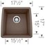 Performa SILGRANIT 17" Undermount Bar Sink - Café, 440078