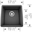 Performa SILGRANIT 17" Undermount Bar Sink - Anthracite, 440079