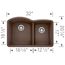 Diamond SILGRANIT 32" 60/40 Double Bowl Undermount Kitchen Sink - Café, 440177