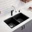 Diamond SILGRANIT 32" 50/50 Double Bowl Undermount Kitchen Sink - Anthracite, 440184