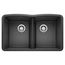 Diamond SILGRANIT 32" 50/50 Double Bowl Undermount Kitchen Sink - Anthracite, 440184