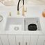 Diamond SILGRANIT 32" 50/50 Double Bowl Undermount Kitchen Sink - White, 440185