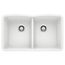 Diamond SILGRANIT 32" 50/50 Double Bowl Undermount Kitchen Sink - White, 440185