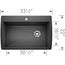 Diamond SILGRANIT 33" Super Single Dual Mount Kitchen Sink  (Anthracite)