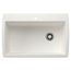 Diamond Super 33.5" x 22" Single Dual Deck Kitchen Sink (White)
