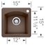 Diamond SILGRANIT 15" Dual Mount Bar Sink - Café, 440202