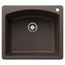 Diamond 25" x 22" Single Bowl Dual Deck Kitchen Sink (Cafe Brown)