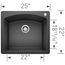 Diamond SILGRANIT 25" Single Bowl Dual Mount Kitchen Sink - Anthracite, 440210