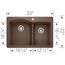 Diamond SILGRANIT 33" 60/40 Double Bowl Dual Mount Kitchen Sink - Café, 440213