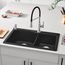 Diamond SILGRANIT 33" 60/40 Double Bowl Dual Mount Kitchen Sink - Anthracite, 440215