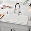 Diamond SILGRANIT 33" 60/40 Double Bowl Dual Mount Kitchen Sink - White, 440216