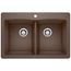 Diamond SILGRANIT 33" 50/50 Double Bowl Dual Mount Kitchen Sink - Café, 440218