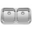 Stellar 33" 50/50 Double Bowl Undermount Stainless Steel Kitchen Sink, 441020