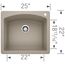 Diamond SILGRANIT 25" Single Bowl Dual Mount Kitchen Sink - Truffle, 441280