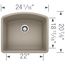 Diamond SILGRANIT 24" Single Bowl Undermount Kitchen Sink - Truffle, 441281