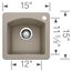 Diamond SILGRANIT 15" Dual Mount Bar Sink - Truffle, 441295