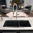 Performa SILGRANIT 33" 60/40 Double Bowl Undermount Kitchen Sink with Low Divide - Anthracite, 441312