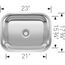 Stellar 23" Single Bowl Undermount Stainless Steel Laundry Sink, 441398