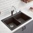 Diamond SILGRANIT 33" 50/50 Double Bowl Dual Mount Kitchen Sink - Cinder, 441466
