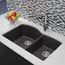Diamond SILGRANIT 32" 60/40 Double Bowl Undermount Kitchen Sink - Cinder, 441469