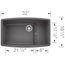 Performa Cascade SILGRANIT 32" Single Bowl Undermount Kitchen Sink with Colander - Cinder, 441476