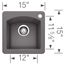 Diamond SILGRANIT 15" Dual Mount Bar Sink - Cinder, 441477