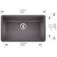 Precis SILGRANIT 32" Super Single Undermount Kitchen Sink (Cinder)